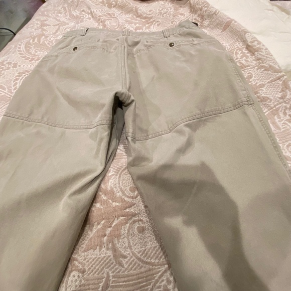 N5-ORVIS Classic Khaki Flat Front Heavy Cotton Canvas Pants - Picture 5 of 16